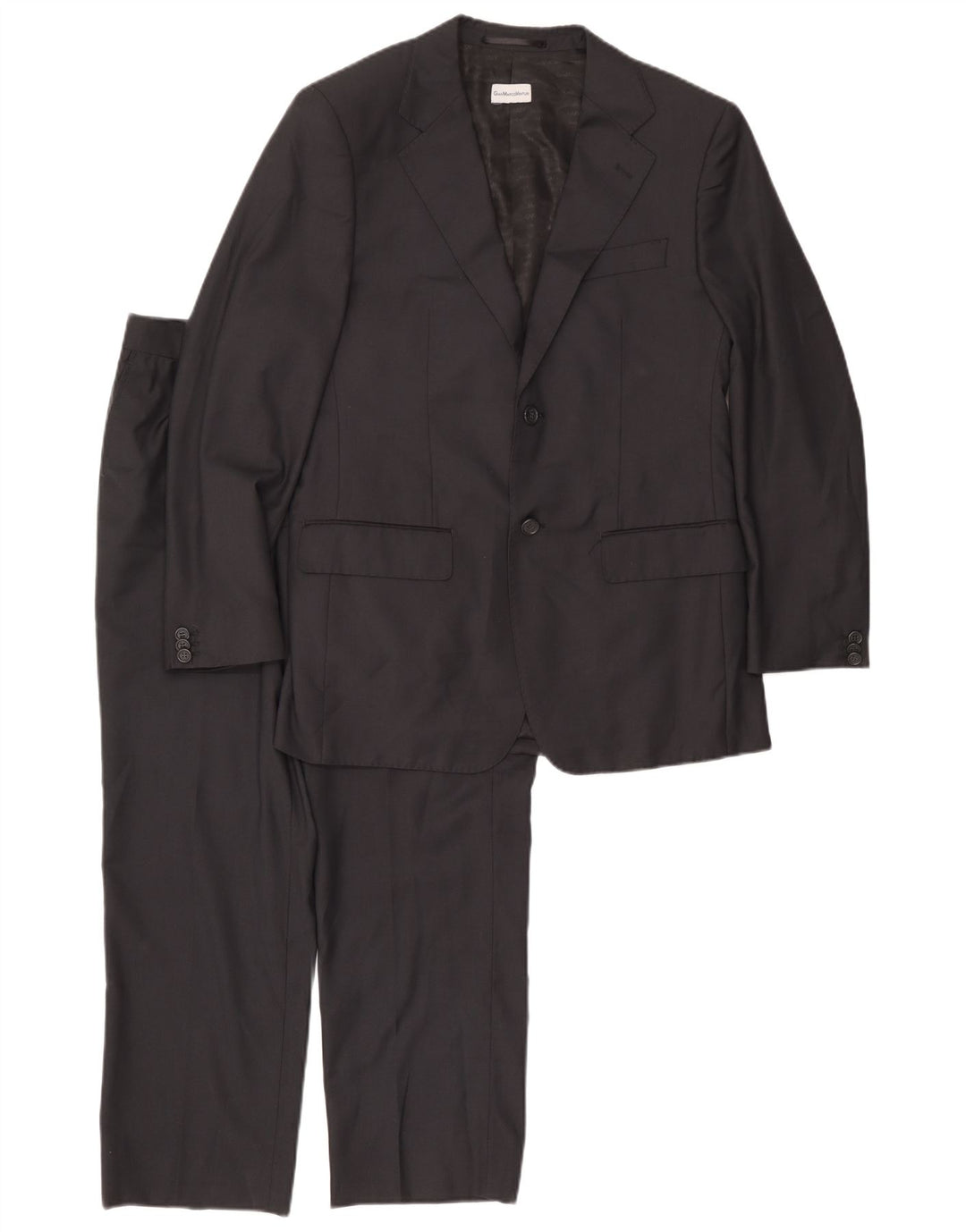 Gian Marco Venturi Męski garnitur zapinany na 2 guziki IT 48 Medium W32 L26 Szary