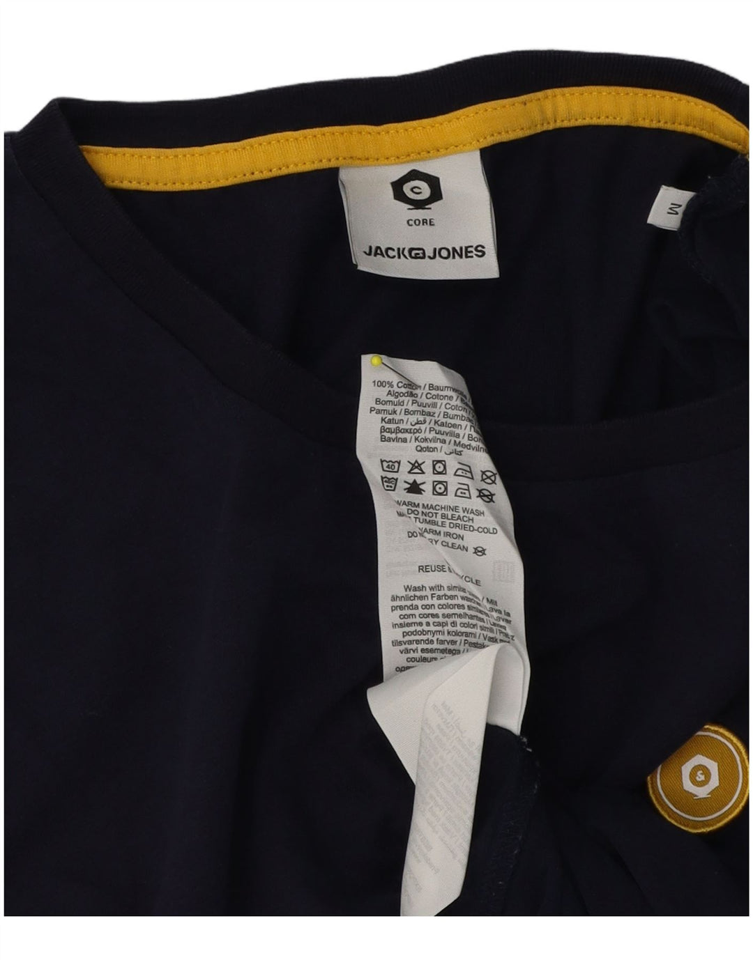 T-shirt męski Jack & Jones, średni, granatowy, bawełniany