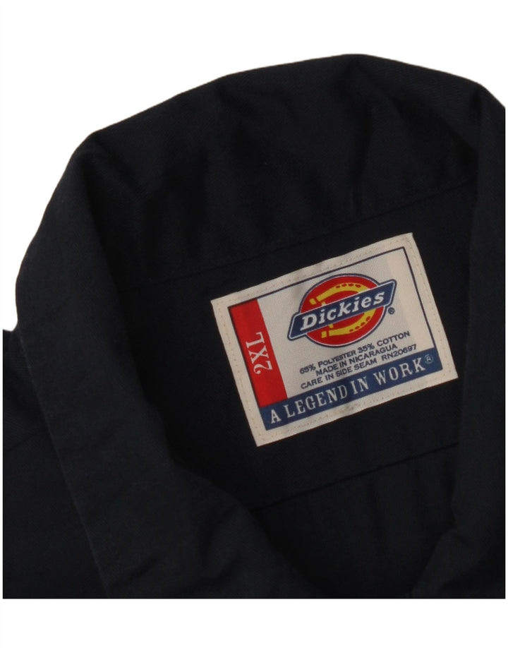 Koszula męska z krótkim rękawem DICKIES 2XL granatowa, poliestrowa