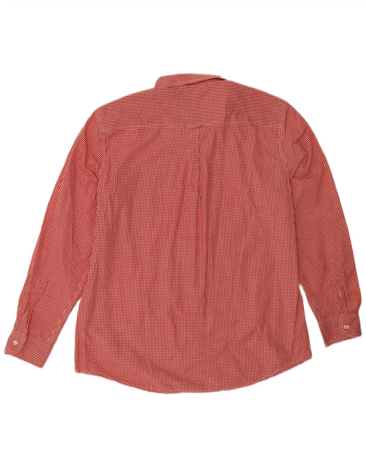 Koszula męska Chaps Easy Care XL, czerwona bawełniana kratka