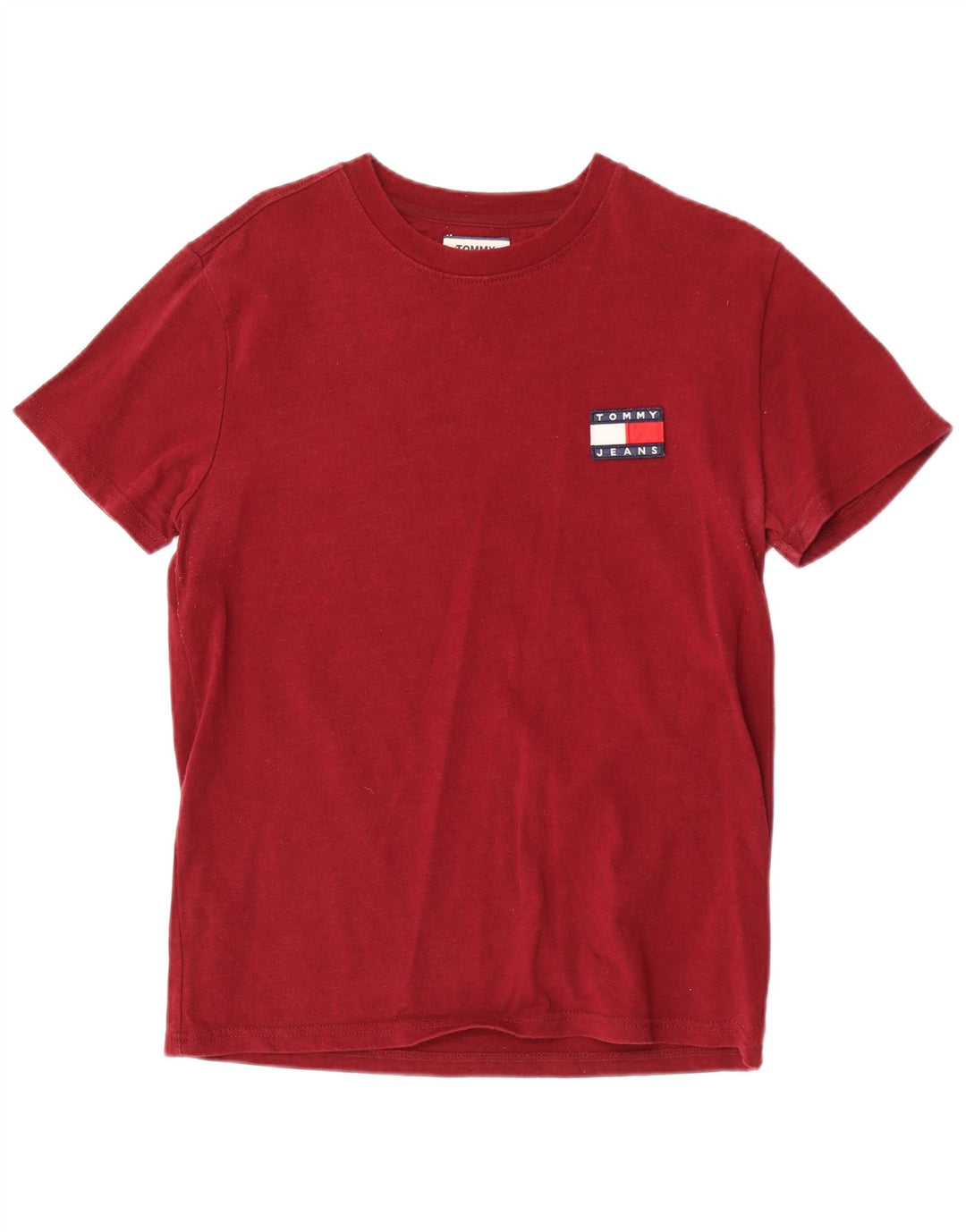 T-shirt męski Tommy Hilfiger, mały, bordowy, bawełniany