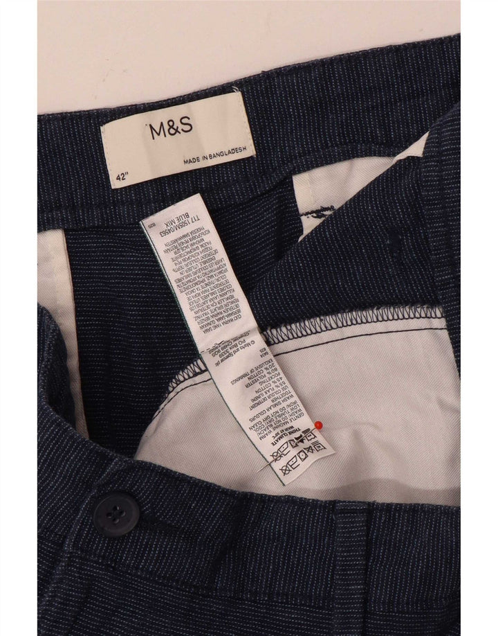 Męskie spodenki Chino Marks & Spencer W42 2XL Niebieskie lniane