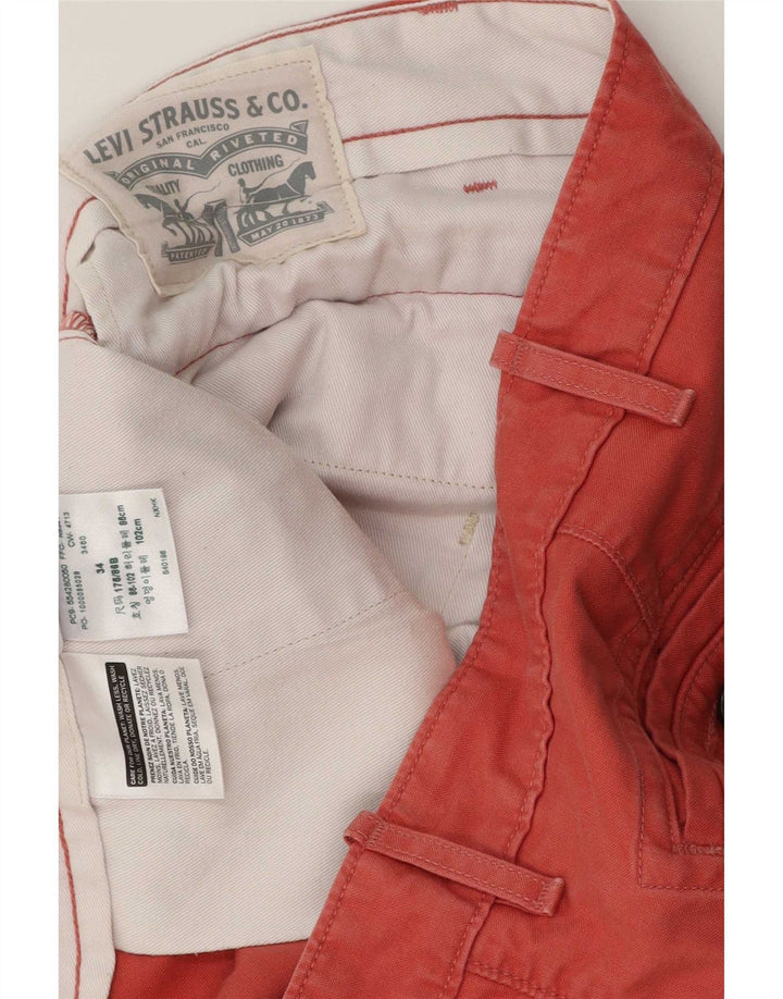 Męskie spodenki Chino Levi's W34, duże, różowe, bawełniane