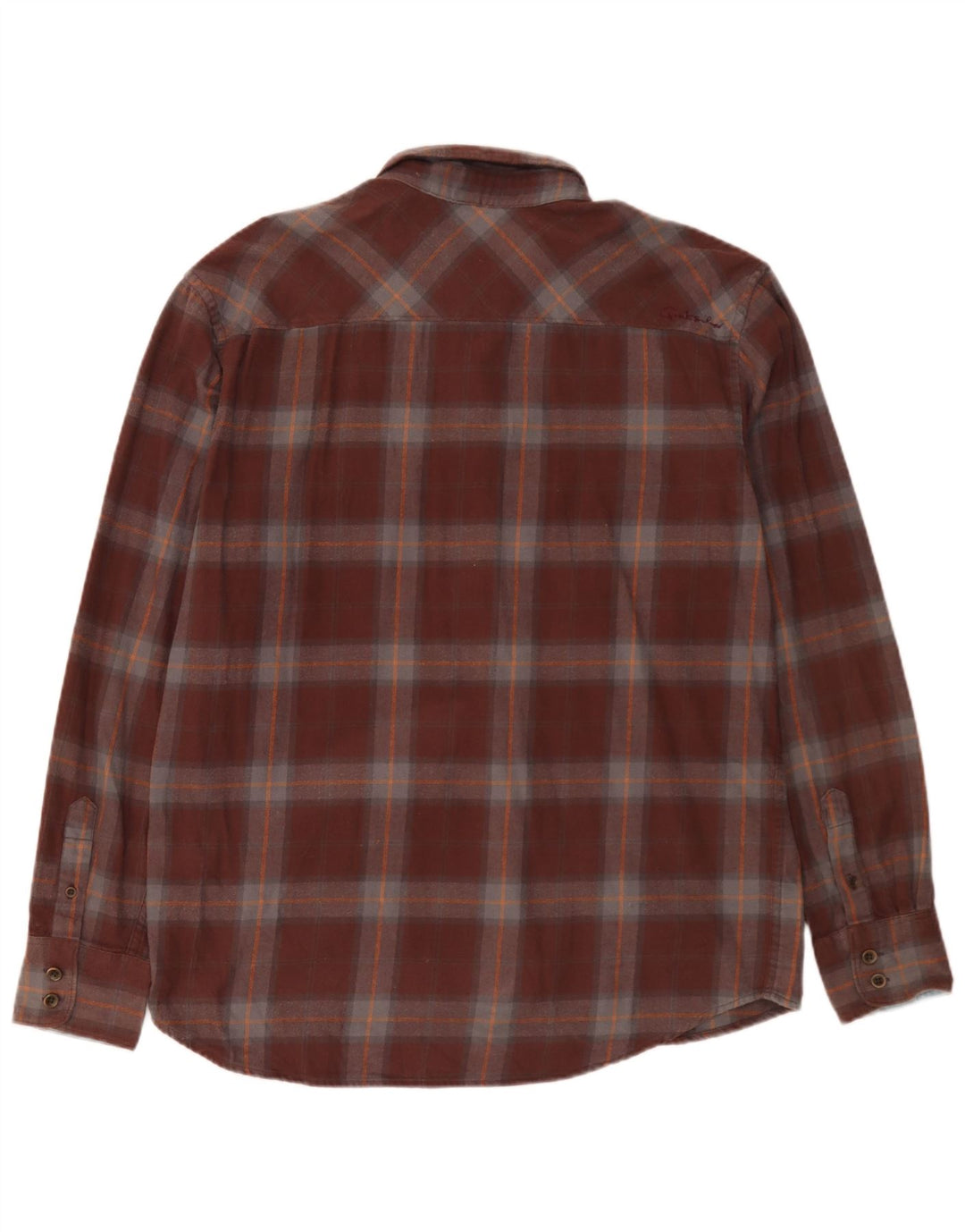 Męska koszula flanelowa Quiksilver, duża, brązowa, bawełniana w kratę