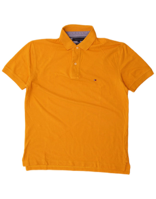 Męska koszulka polo Tommy Hilfiger, duża, żółta, bawełniana