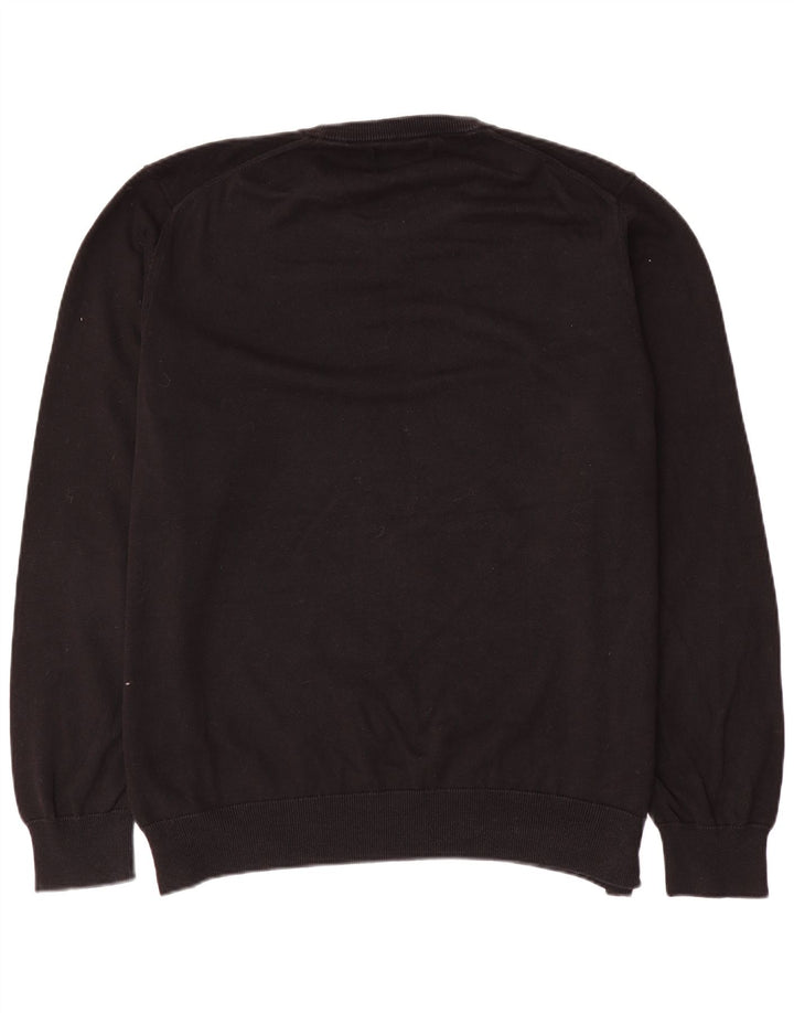 Marks & Spencer Męski sweter z okrągłym dekoltem, 3XL, czarny, bawełniany