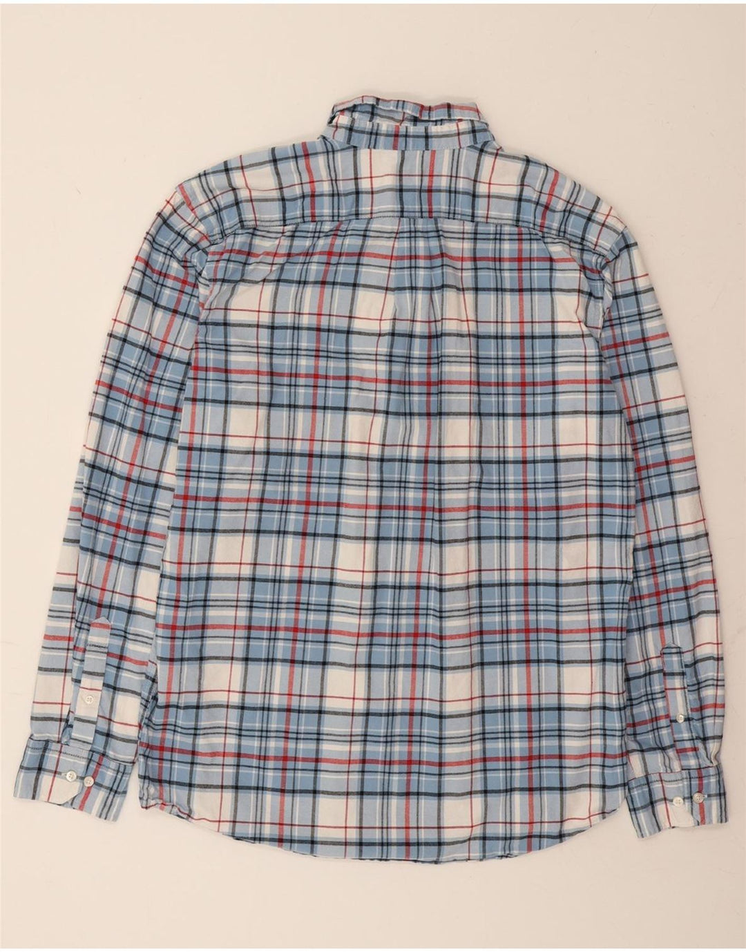 GAP Mens Slim Fit Flannel Shirt XL Blue Check Cotton Vintage Gap and Second-Hand Gap from Messina Hembry 