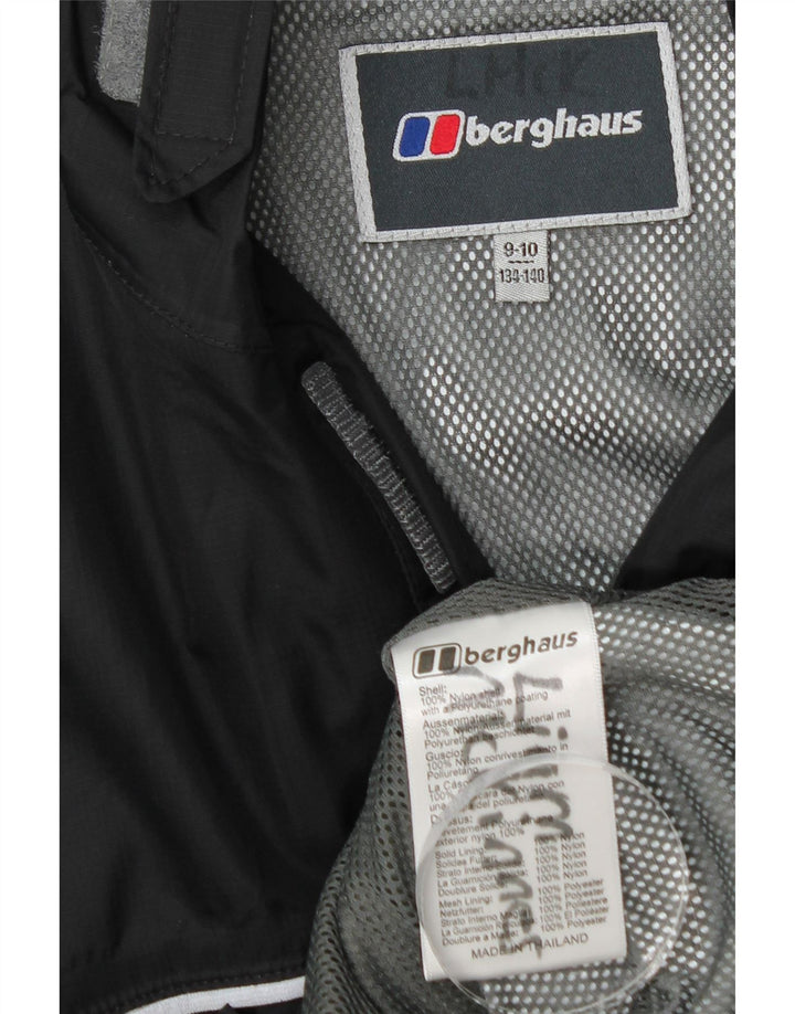 Chłopięca kurtka przeciwdeszczowa z kapturem Berghaus 9-10 lat, czarny nylon