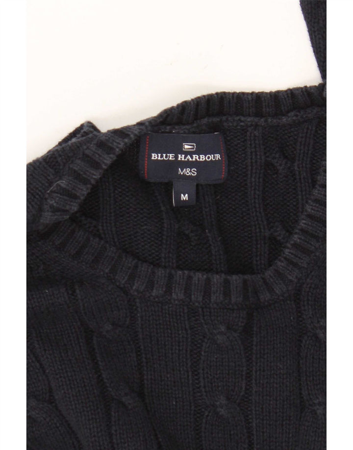 Marks & Spencer Męski sweter z okrągłym dekoltem w kolorze niebieskim, średni granatowy