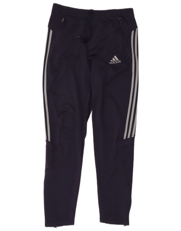 Męskie spodnie dresowe Adidas UK 42/44, duże granatowe, poliestrowe