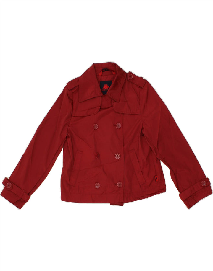 KAPPA Girls Pea Coat 7-8 Years  Burgundy Polyester Vintage Kappa and Second-Hand Kappa from Messina Hembry 