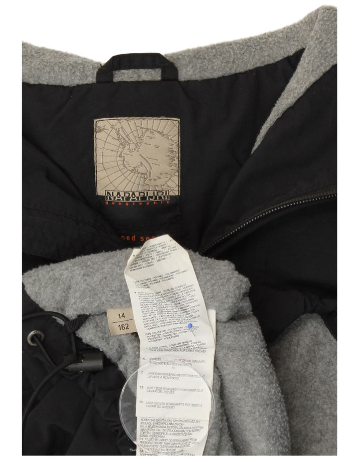 Chłopięca kurtka Anorak z kapturem Napapijri 13-14 lat, czarna, poliester
