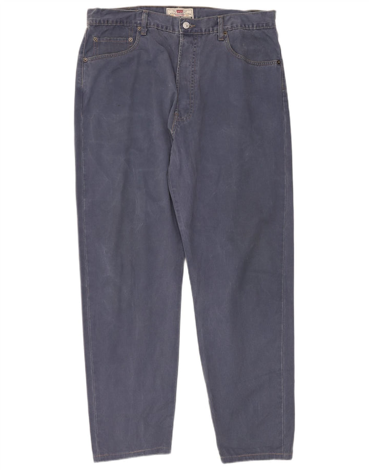 Męskie dżinsy LEVI'S 451 zwężane W38 L30 niebieska bawełna