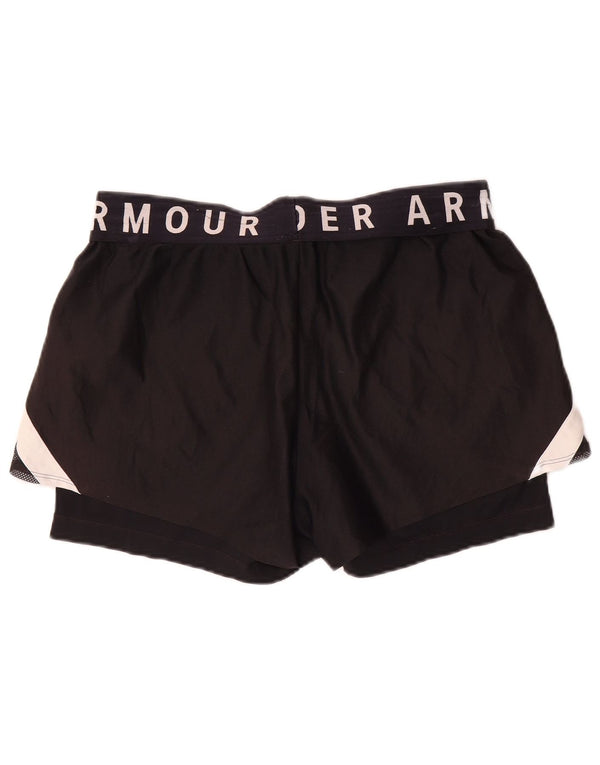 Damskie spodenki sportowe Under Armour Heat Gear UK 14, duże, czarne, z blokami kolorów