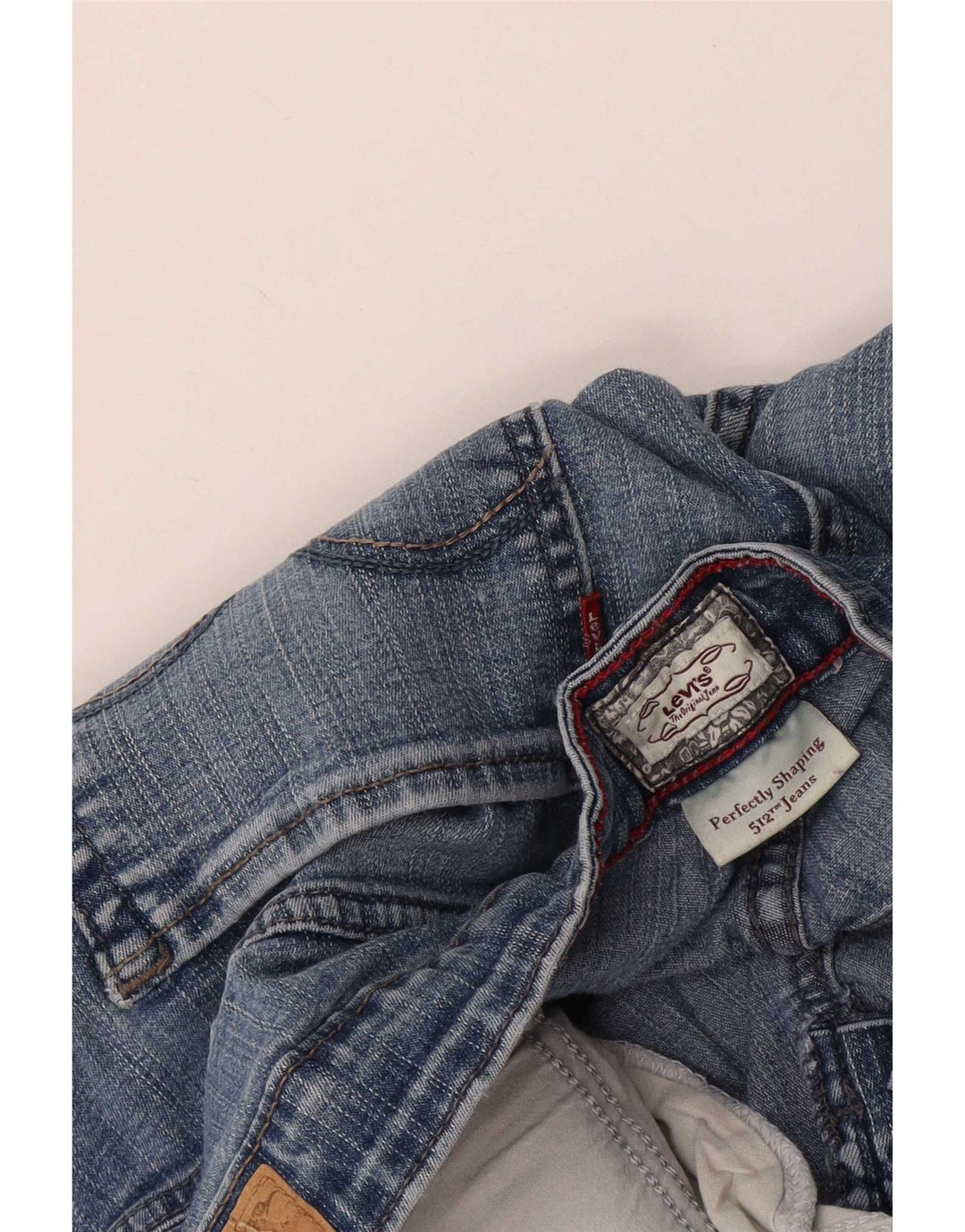 Damskie spodenki jeansowe Levi's 512 Slim Bermudy W34, duże niebieskie