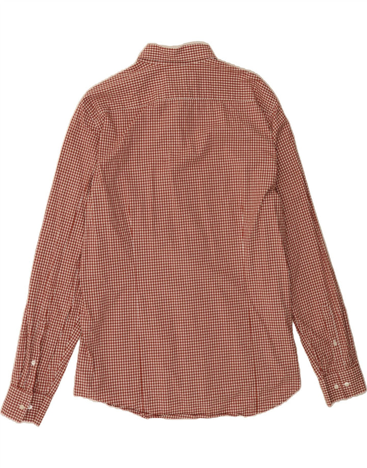 MICHAEL KORS Mens trim fit Shirt 2XL Red Gingham Cotton Vintage Michael Kors and Second-Hand Michael Kors from Messina Hembry 