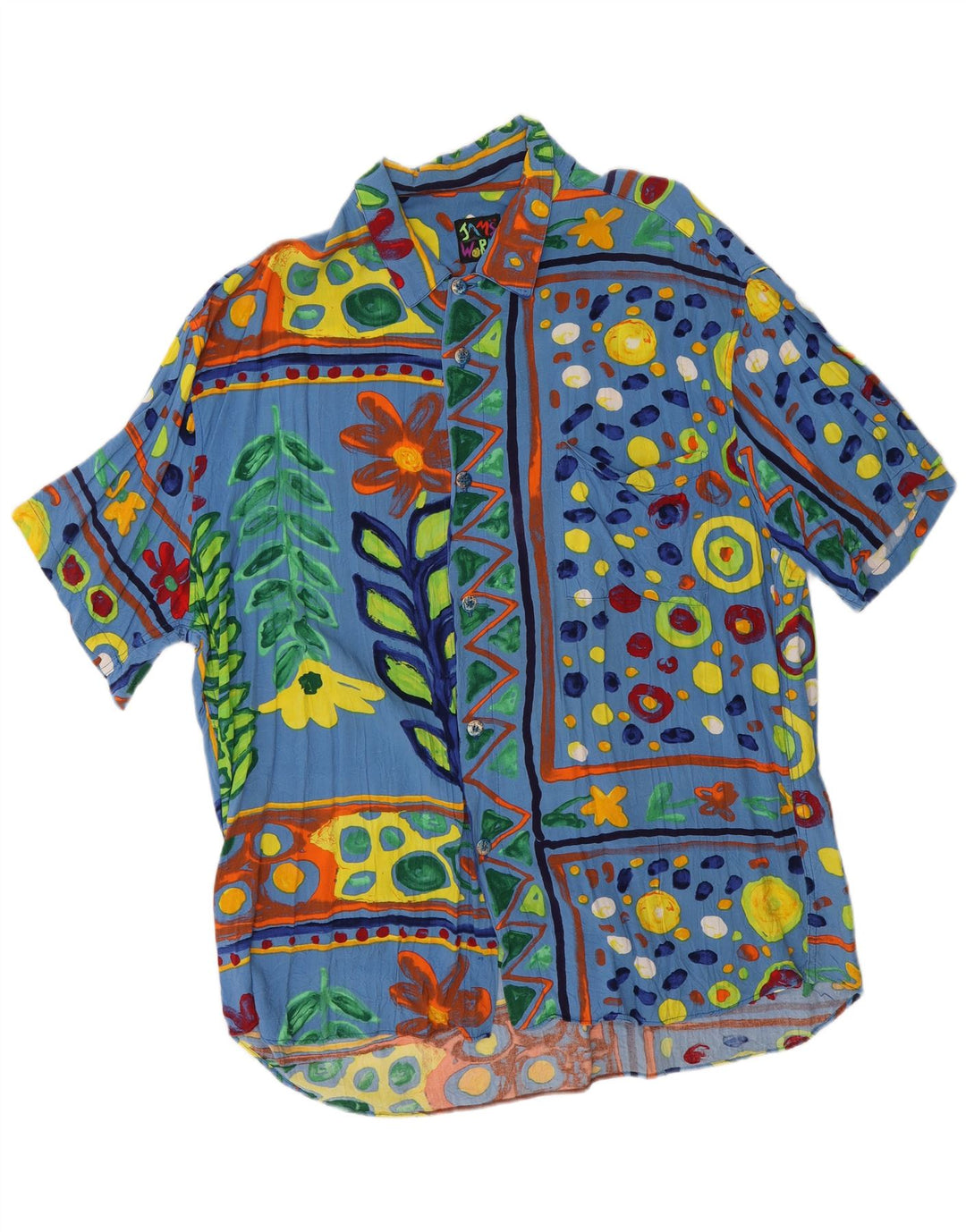 Męska koszula z krótkim rękawem JAMS WORLD XL, wielokolorowe kwiaty