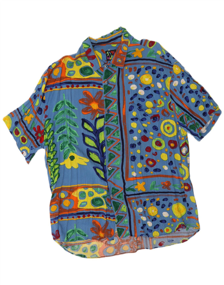 Męska koszula z krótkim rękawem JAMS WORLD XL, wielokolorowe kwiaty