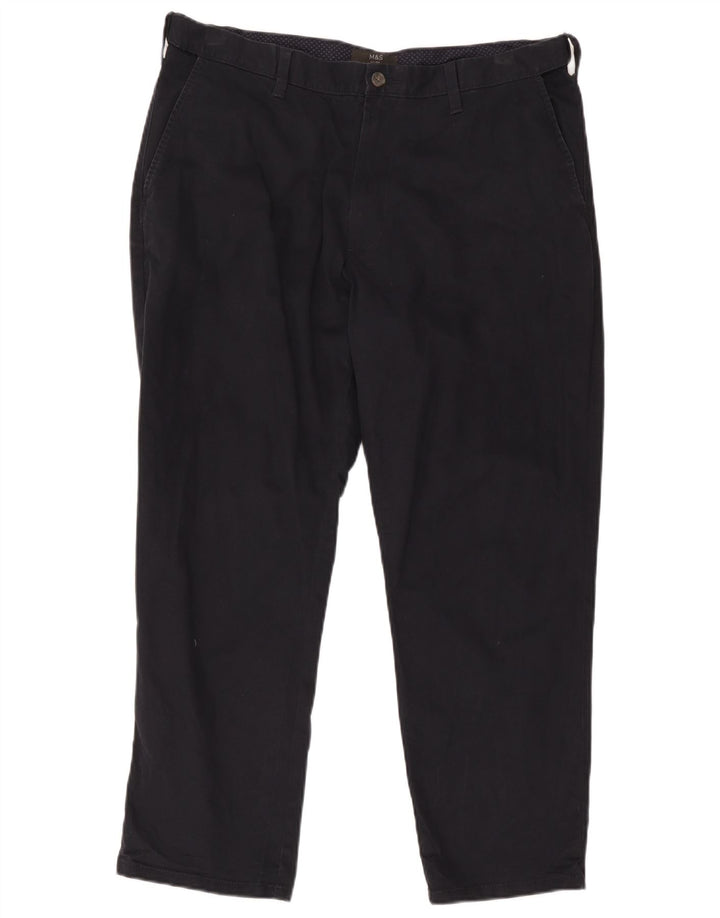 Marks & Spencer Męskie proste spodnie chino W38 L29 granatowe