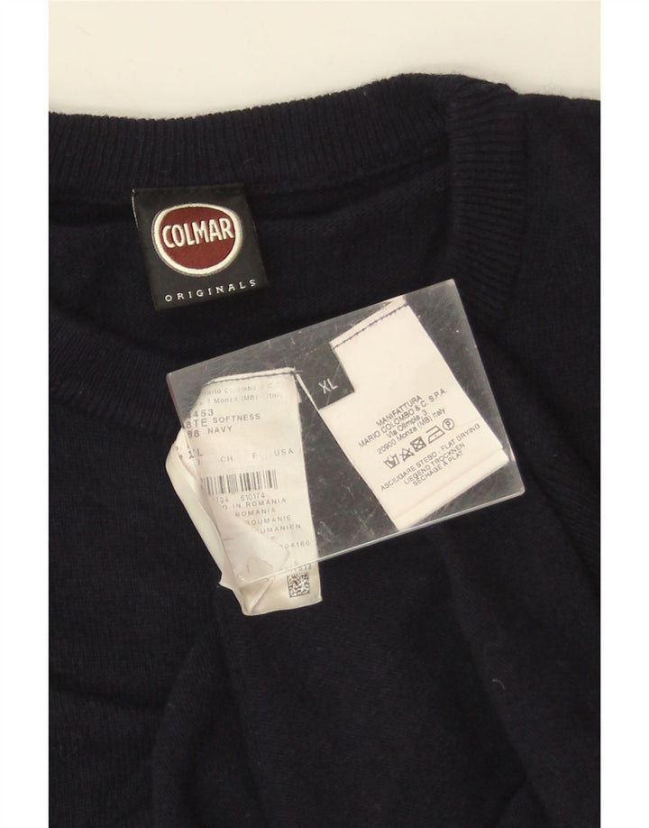 Męski sweter z okrągłym dekoltem Colmar XL Granatowy poliamid