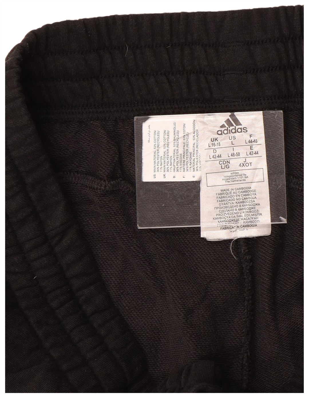 Damskie spodnie dresowe ADIDAS Graphic Joggers UK 16/18, duże czarne