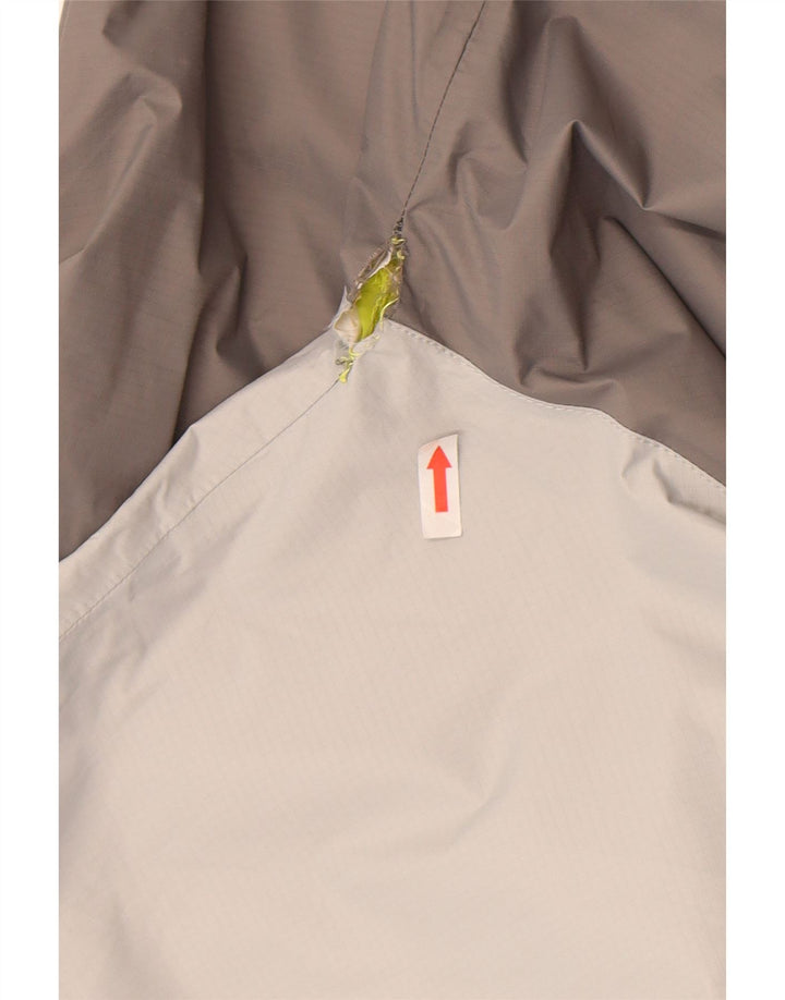 Męska kurtka przeciwdeszczowa z kapturem The North Face UK 38, nylon w kolorze średnioszarym