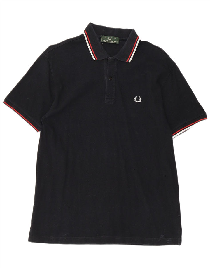 Męska koszulka polo Fred Perry, duża, czarna, bawełniana