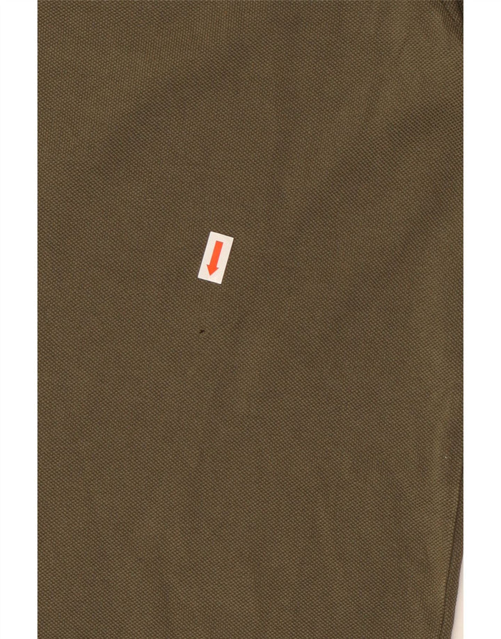 Męska koszulka polo Kappa, mała, bawełniana w kolorze khaki