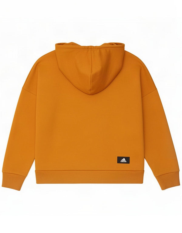 Adidas Womens Graphic Oversized Hoodie Jumper UK 8/10 Small Orange