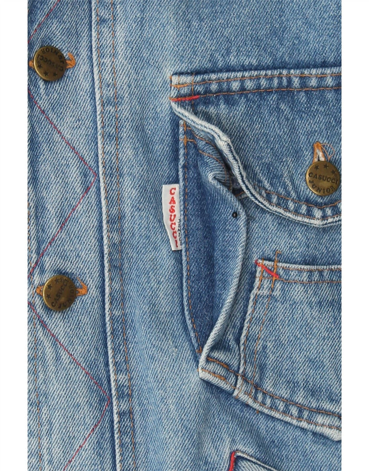 CASUCCI Womens Denim Jacket UK 16 Large Blue Vintage Casucci and Second-Hand Casucci from Messina Hembry 
