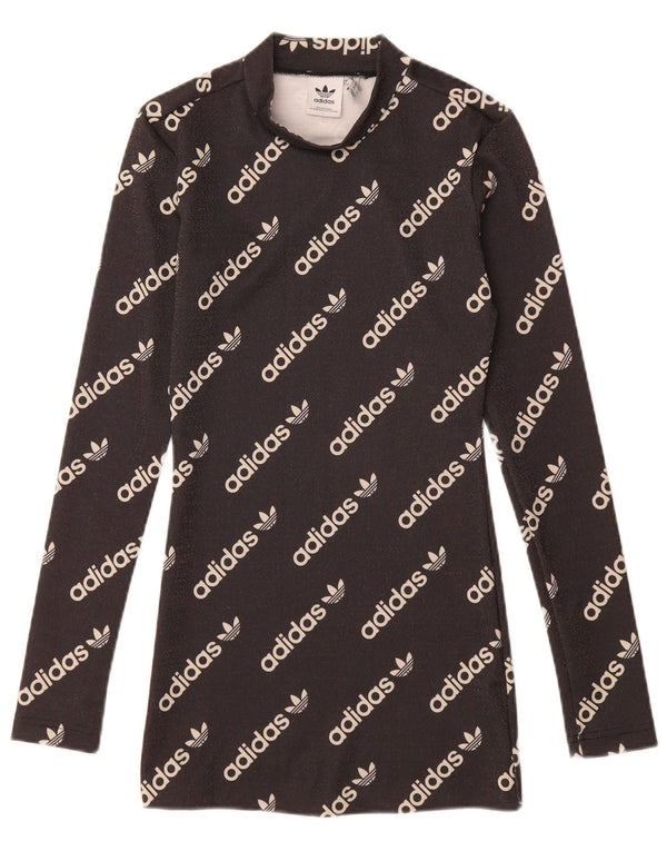 Damska koszulka ADIDAS z długim rękawem i grafiką, UK 4 XS, czarna