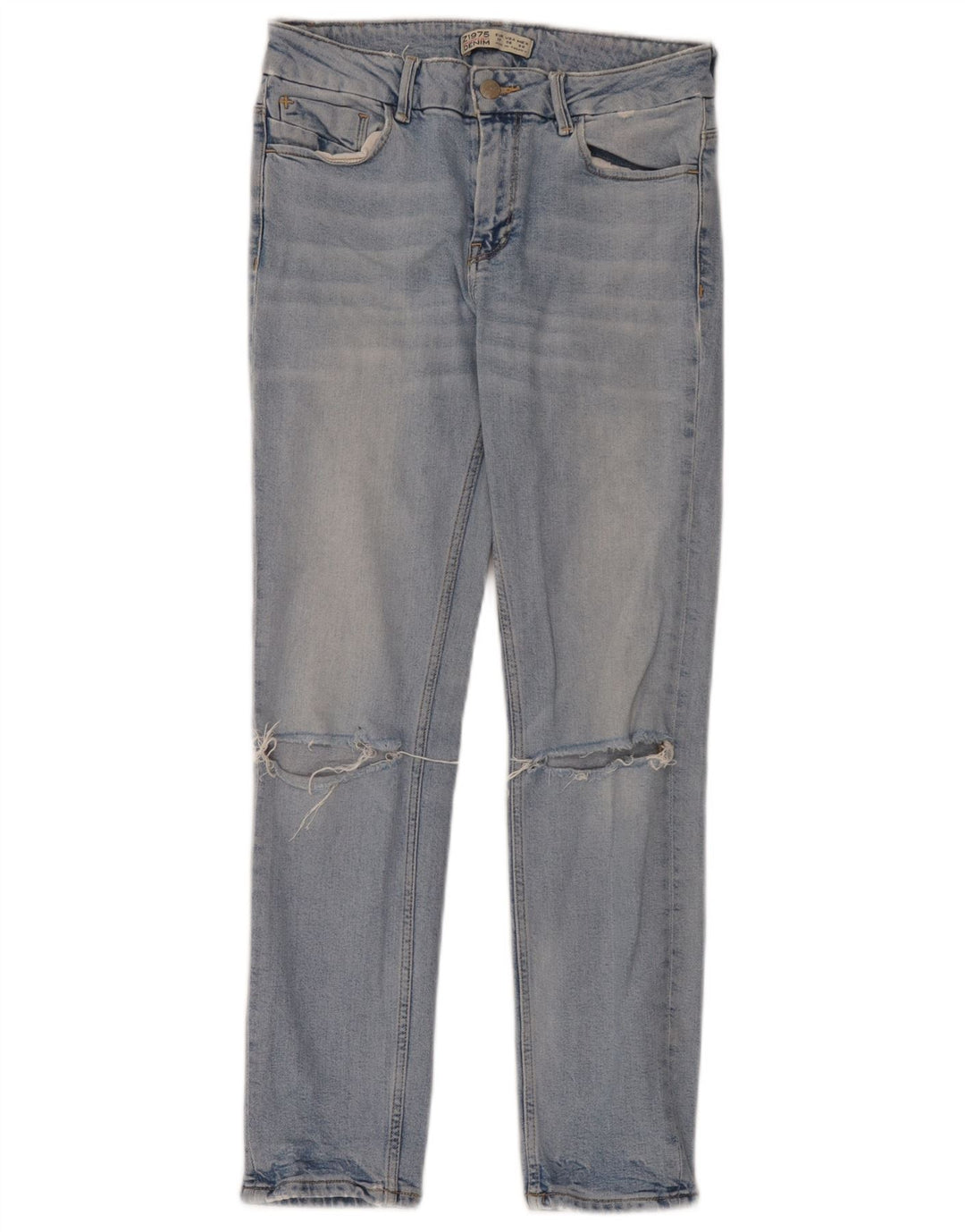 Damskie jeansy Zara w trudnej sytuacji EU 38 Small W28 L28 Niebieskie