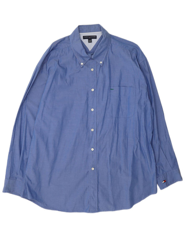 Koszula męska Tommy Hilfiger 2XL niebieska, bawełniana