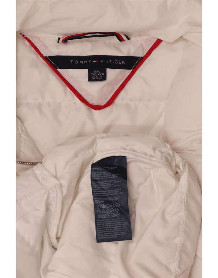 Damska ocieplana kurtka Tommy Hilfiger UK 20 2XL Biały poliamid