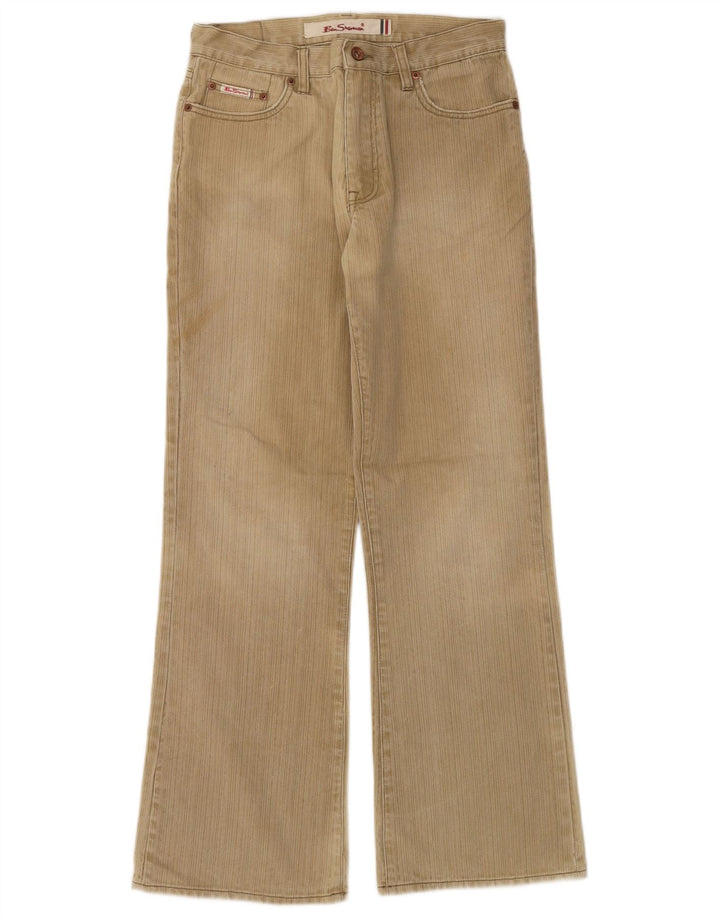 Męskie spodnie typu bootcut Ben Sherman W29 L30, bawełna khaki