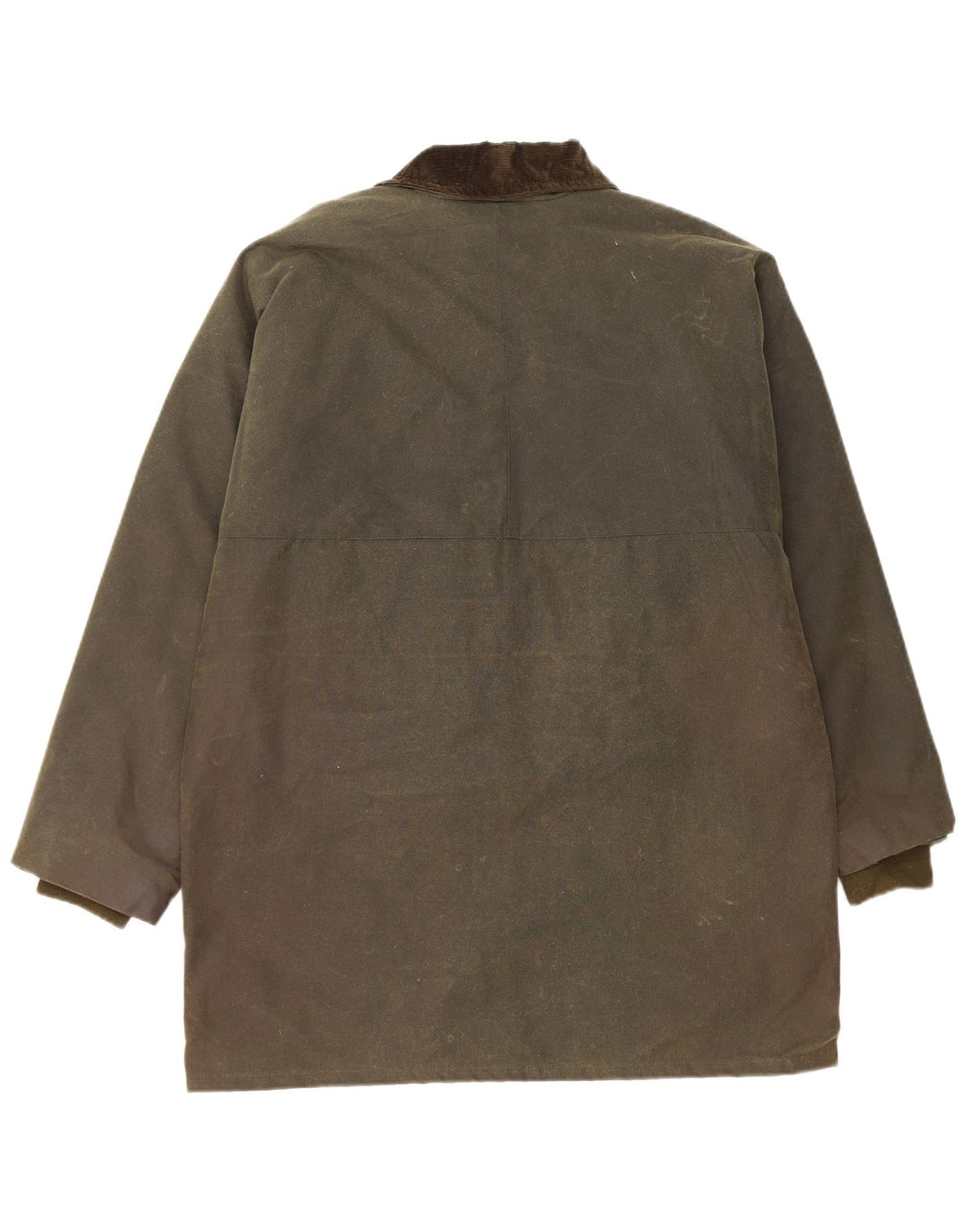 Vintage damska kurtka z woskowanej bawełny UK 14, duża Khaki