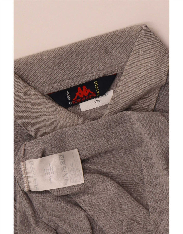 Męska koszulka polo Kappa, średnia szara bawełna
