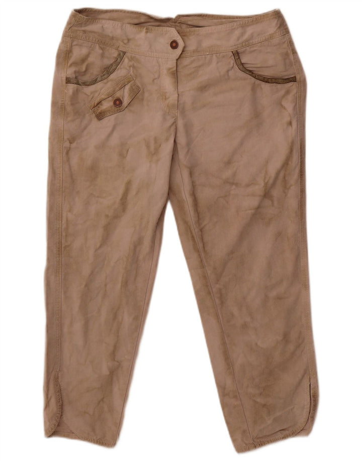 Damskie proste spodnie Benetton W32 L24 Beżowy krawat