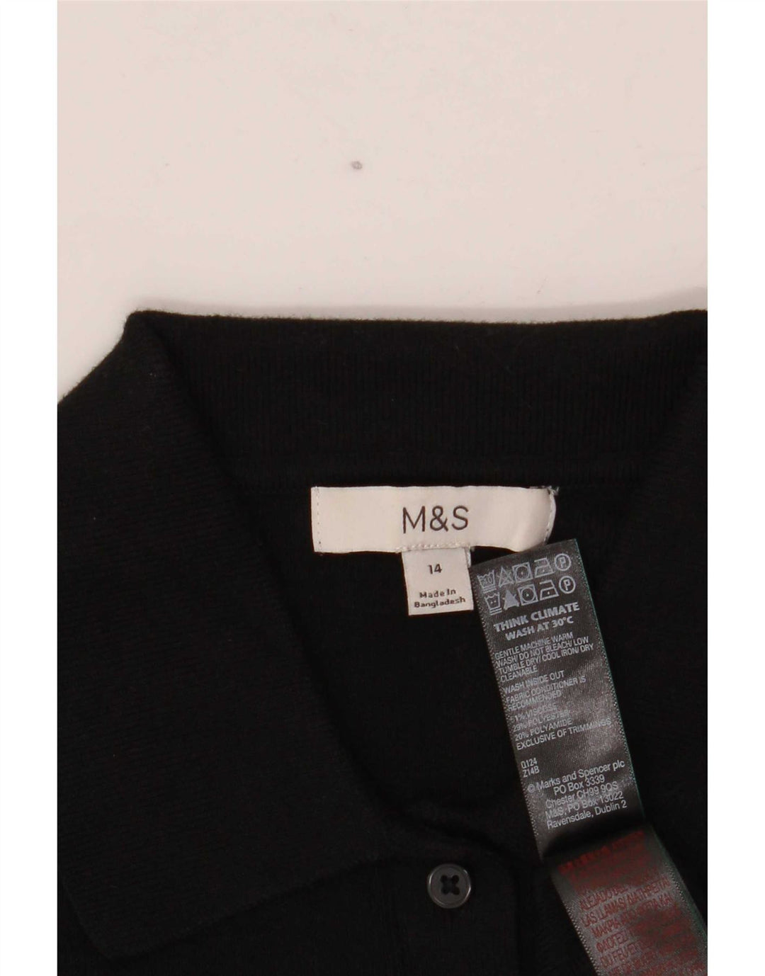 Marks & Spencer Damski sweter oversize UK 14, duża, czarna wiskoza