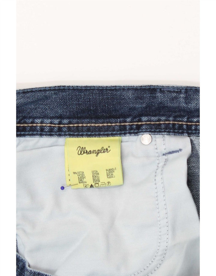 Wrangler Męskie Wesley Regular Straight Jeans W36 L32 Niebieskie bawełniane