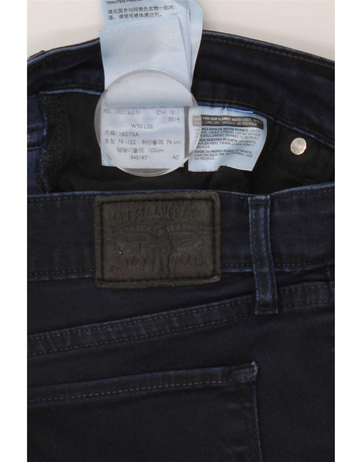 Damskie jeansy Levi's 712 Slim W30 L30 Granatowa bawełna