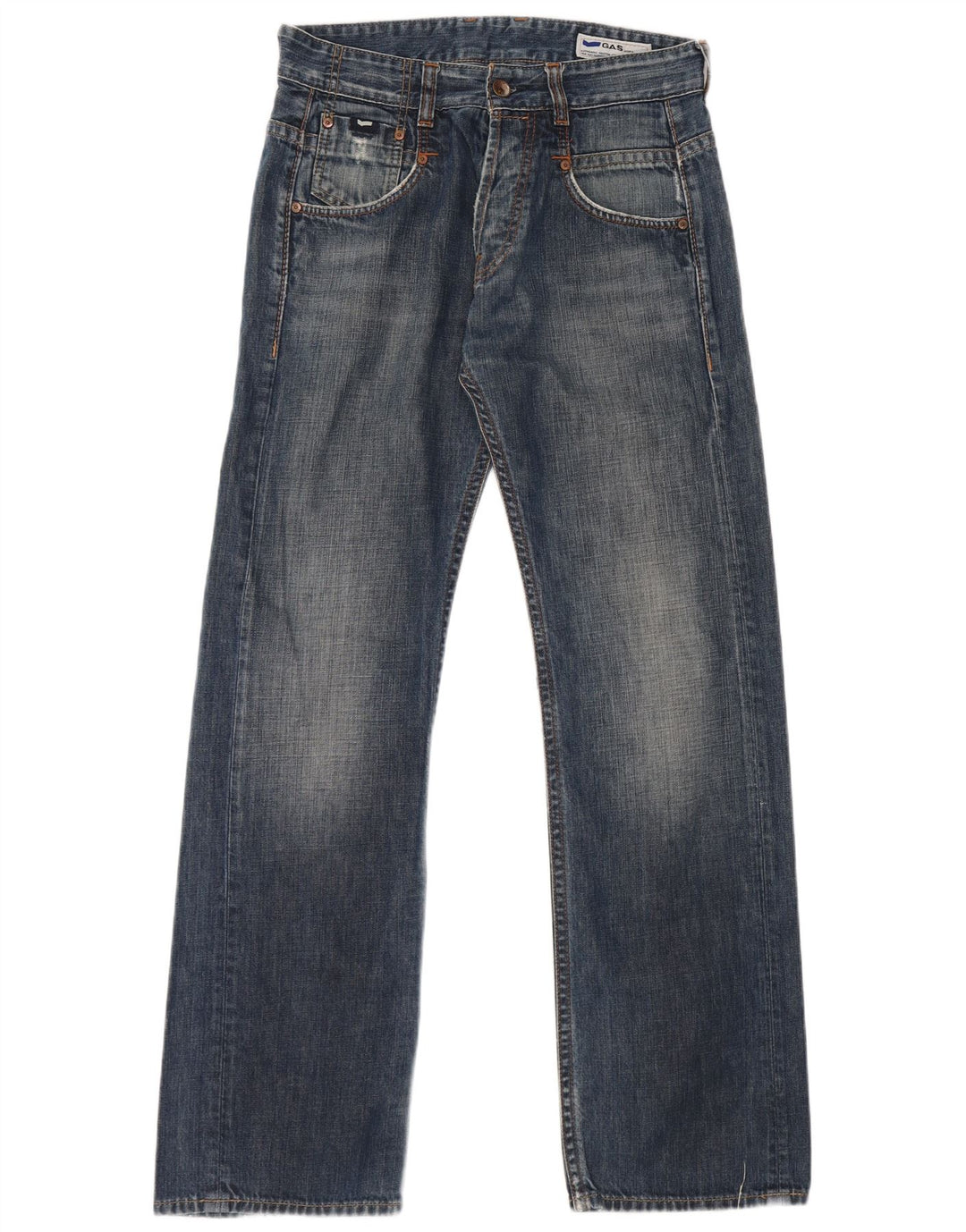 Męskie jeansy Bootcut Gas W30 L32 Niebieskie bawełniane