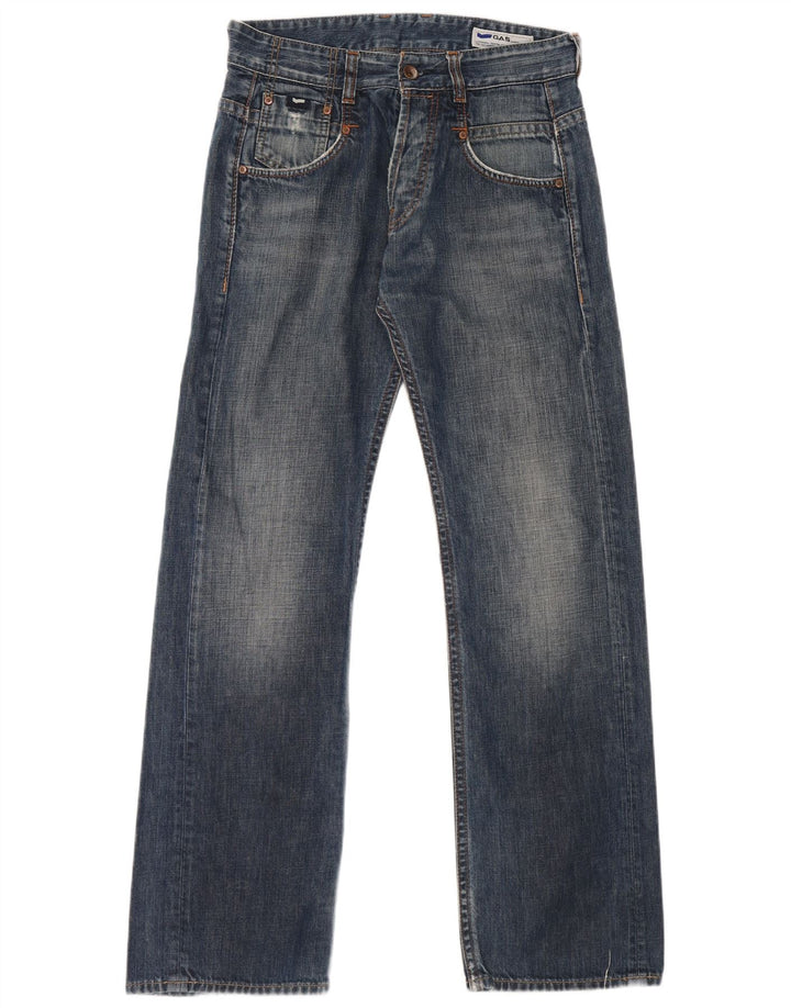 Męskie jeansy Bootcut Gas W30 L32 Niebieskie bawełniane