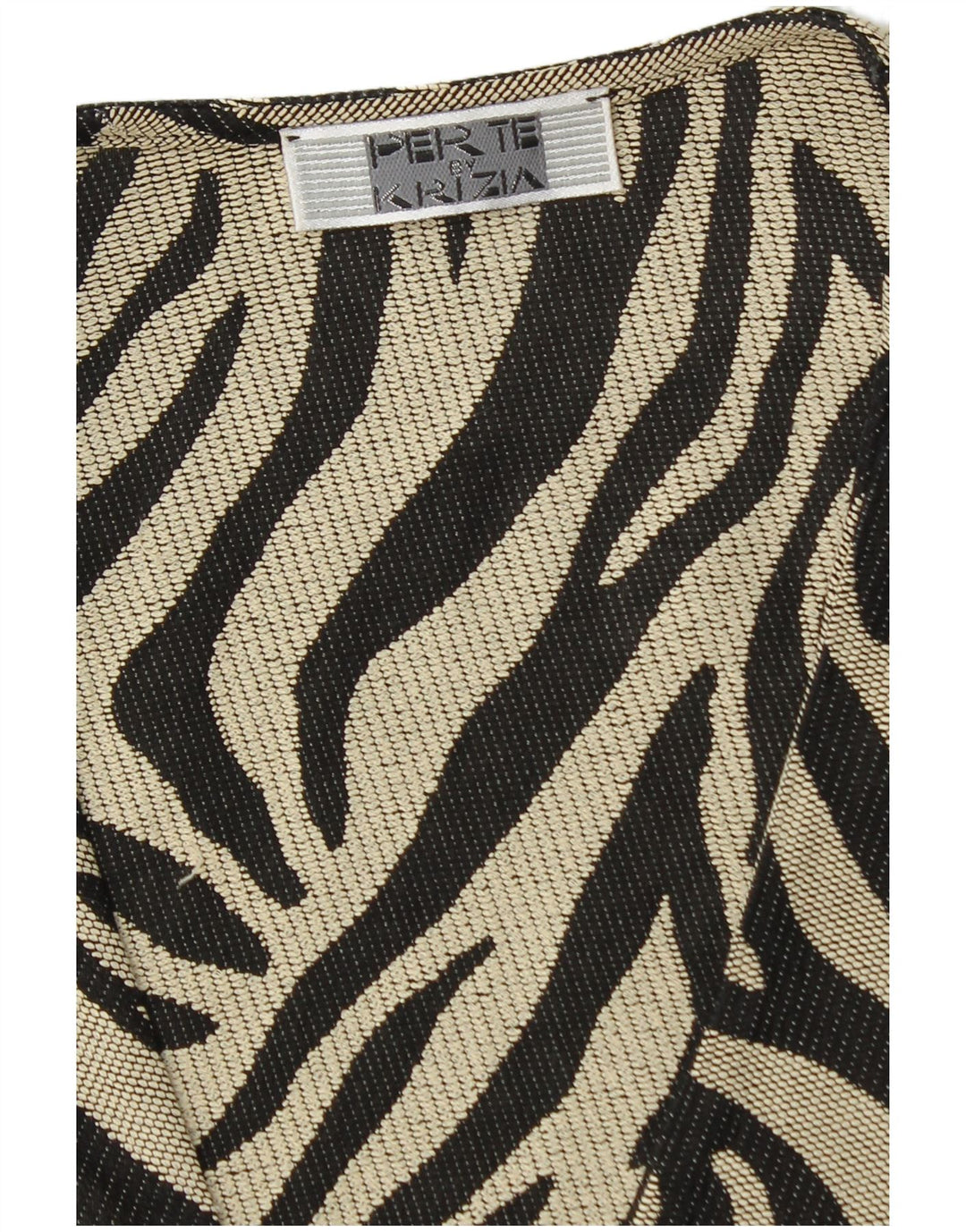 PERTE BY KRIZIA Womens Blazer Jacket UK 14 Medium Beige Animal Print