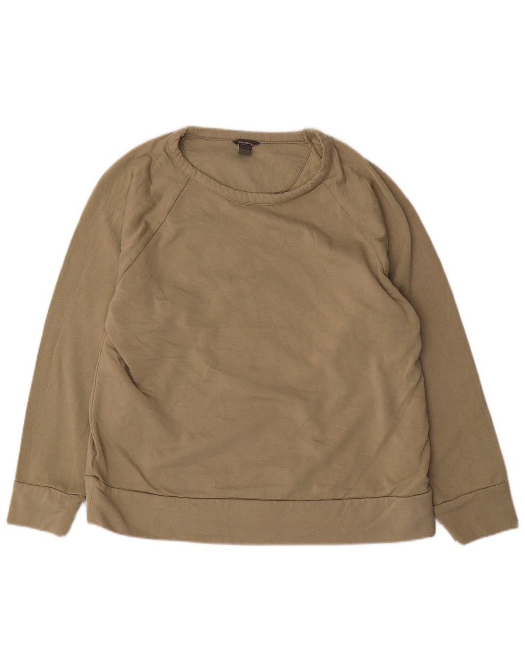Damski sweter dresowy EDDIE BAUER UK 16, duży, khaki, poliester