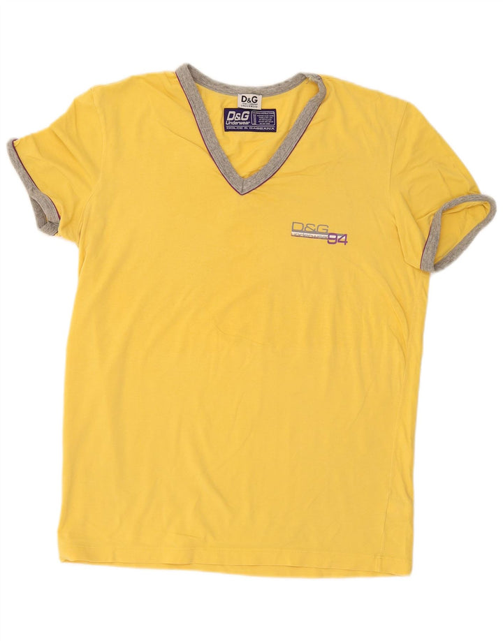 Męski T-shirt Dolce & Gabbana, duży, żółty