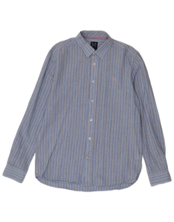 Crew Clothing Męska koszula o dopasowanym kroju, bawełniana w średnie niebieskie paski
