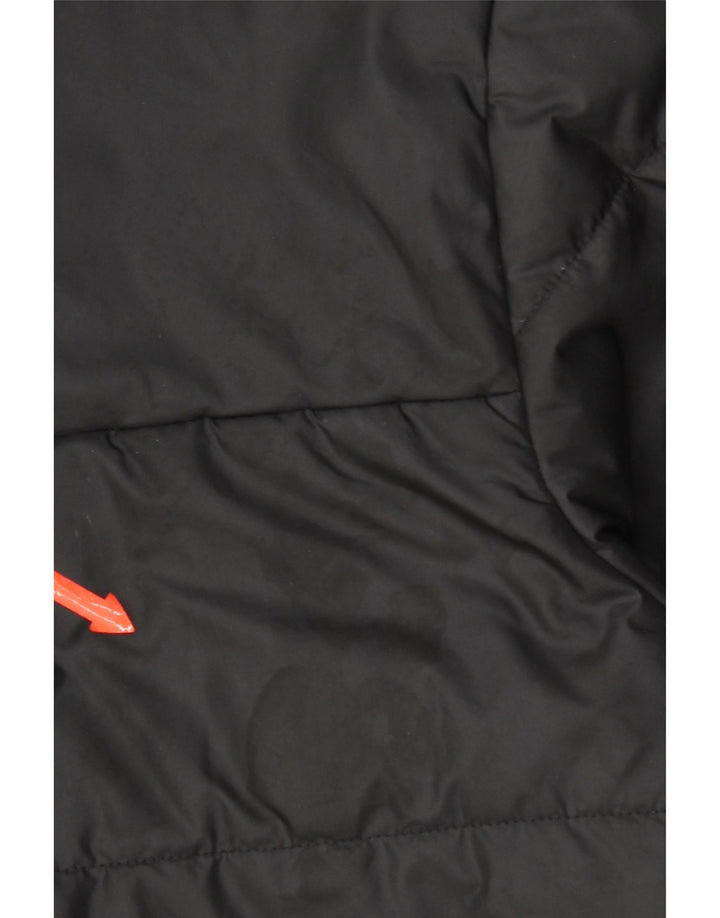 Adidas Chłopięca Wyściełana Kurtka Z Kapturem 11-12 Lat Czarny Poliester