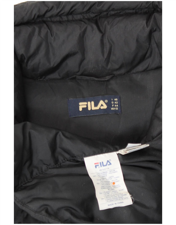 Damski ocieplany płaszcz Fila IT 48 XL Czarny poliamid