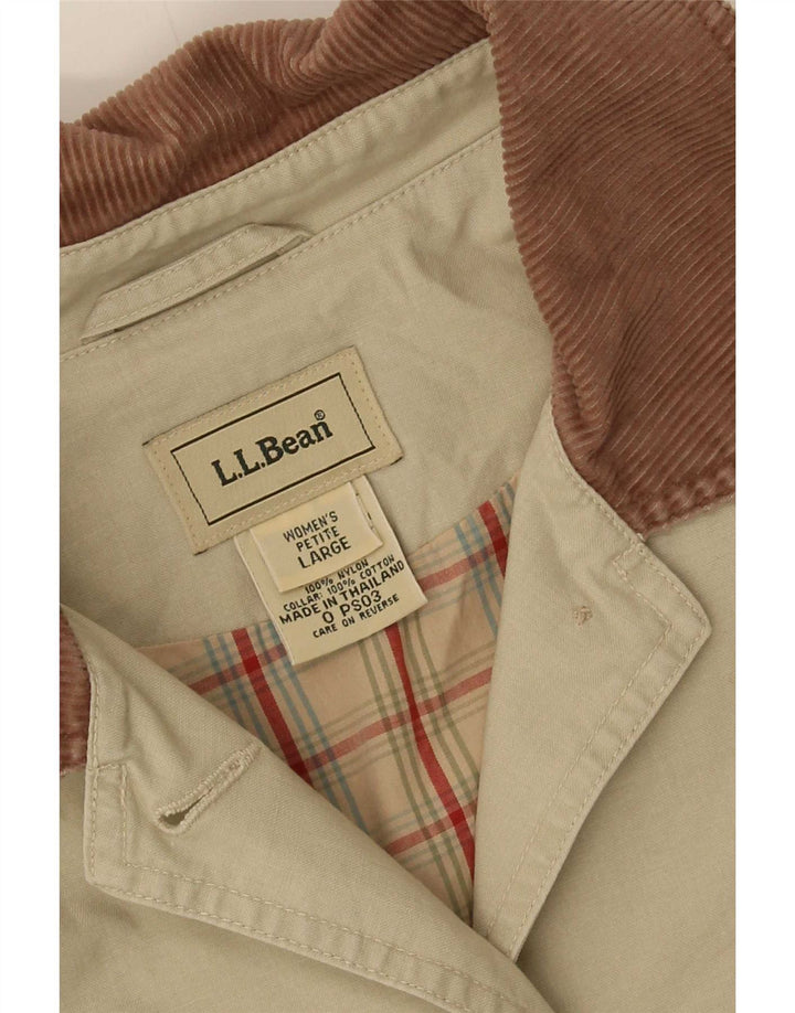 Damska kurtka oversize L.L.Bean UK 16, duża, beżowa, bawełniana
